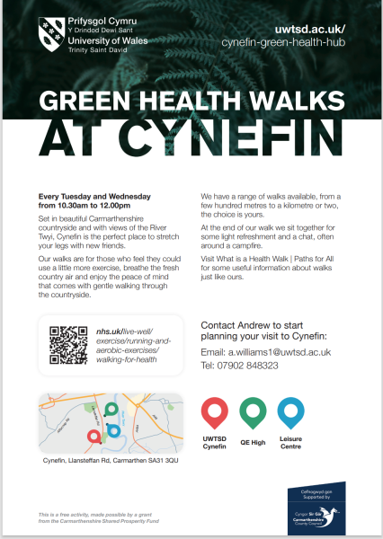 Come and enjoy a Health Walk in Johnstown, Carmarthen